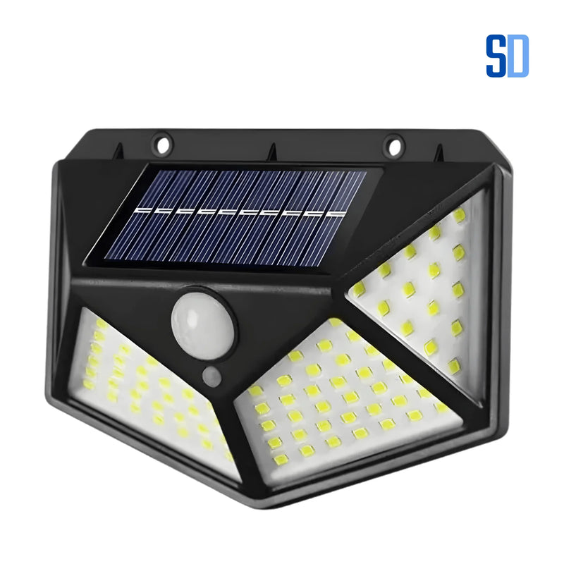 Luminária Solar 100 LEDs: Segurança e Economia com Sensor