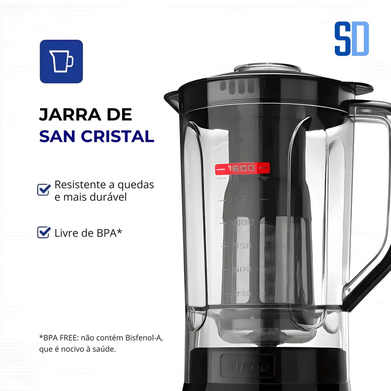 Liquidificador Mondial Turbo Power 550W com Filtro e 3 Velocidades
