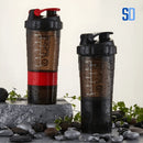 Garrafa Shaker 3 Camadas – Misture e Armazene com Praticidade