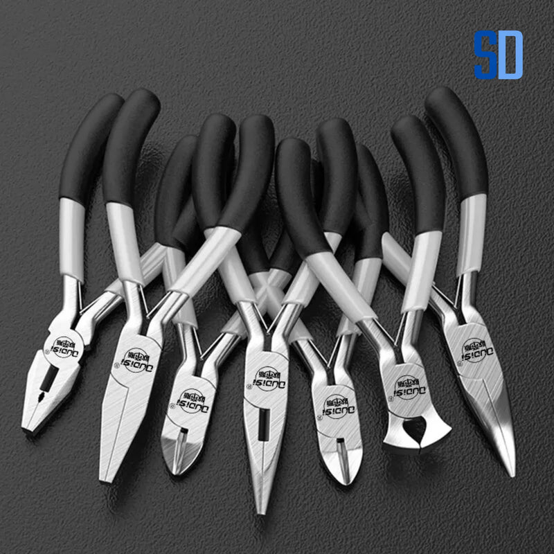 Kit Mini Alicates Profissionais 5 em 1 – Corte, Ponta e Modelagem de Precisão