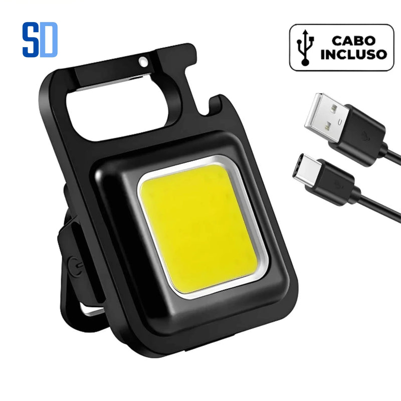 Mini Lanterna LED 4 Funções – Portátil com Chaveiro
