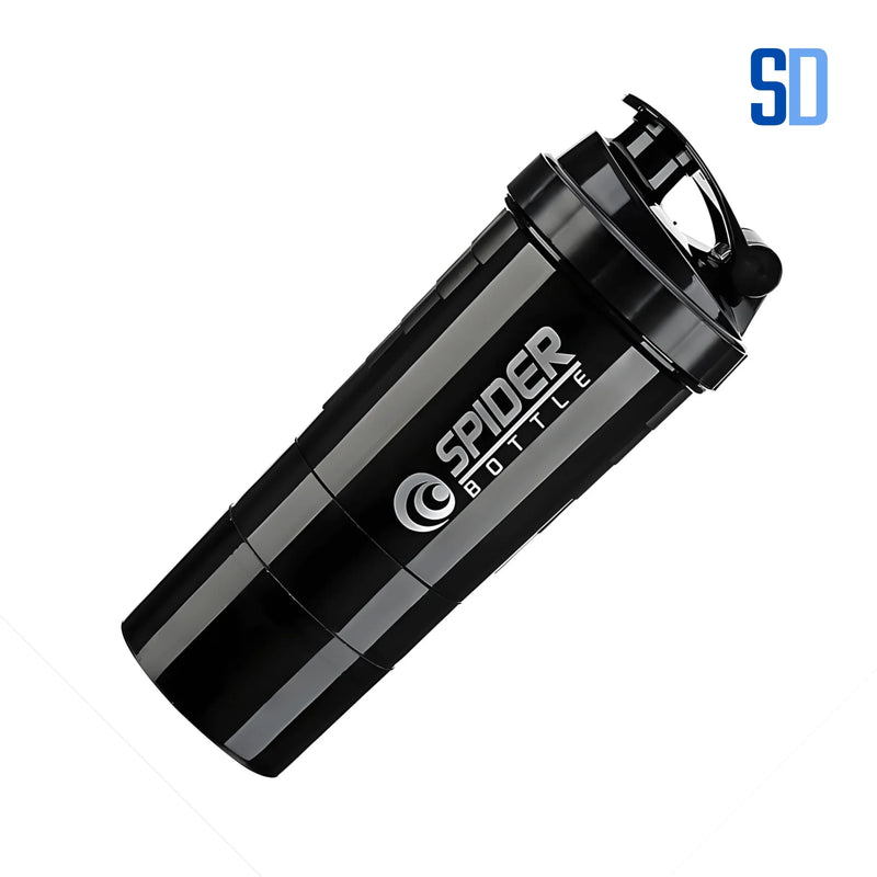 Garrafa Shaker 3 Camadas – Misture e Armazene com Praticidade
