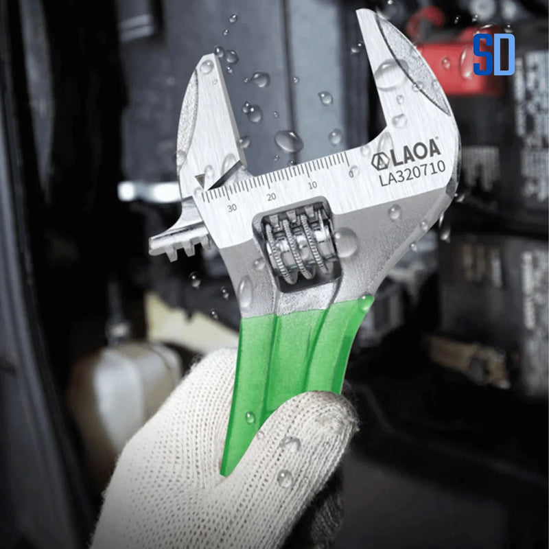 Chave Inglesa Ajustável 6" com Cabo Emborrachado e Escala a Laser