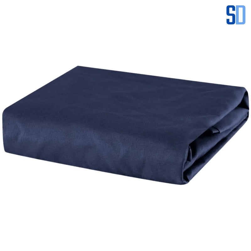 Jogo de Cama Casal Azul Marinho 3 Peças com Elástico e Fronhas