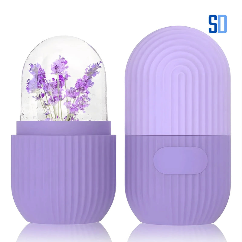 Rolo de Gelo Facial de Silicone – Reduz Inchaço e Olheiras