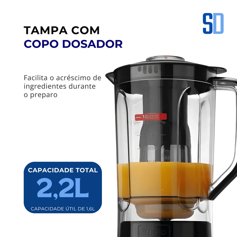 Liquidificador Mondial Turbo Power 550W com Filtro e 3 Velocidades