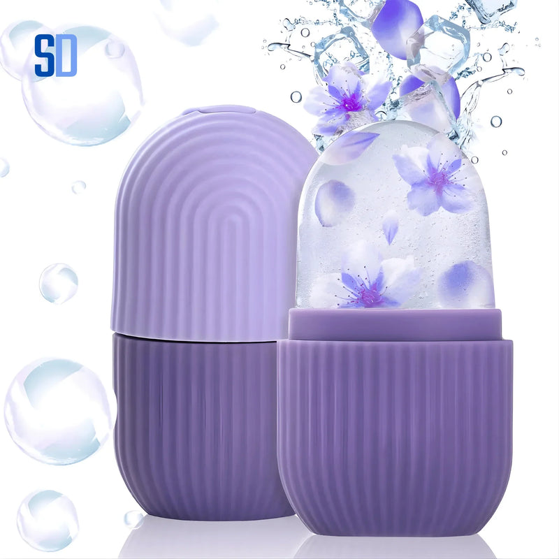Rolo de Gelo Facial de Silicone – Reduz Inchaço e Olheiras