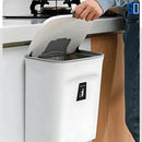 Lixeira Suspensa 9L com Tampa – Fixação Sem Furos