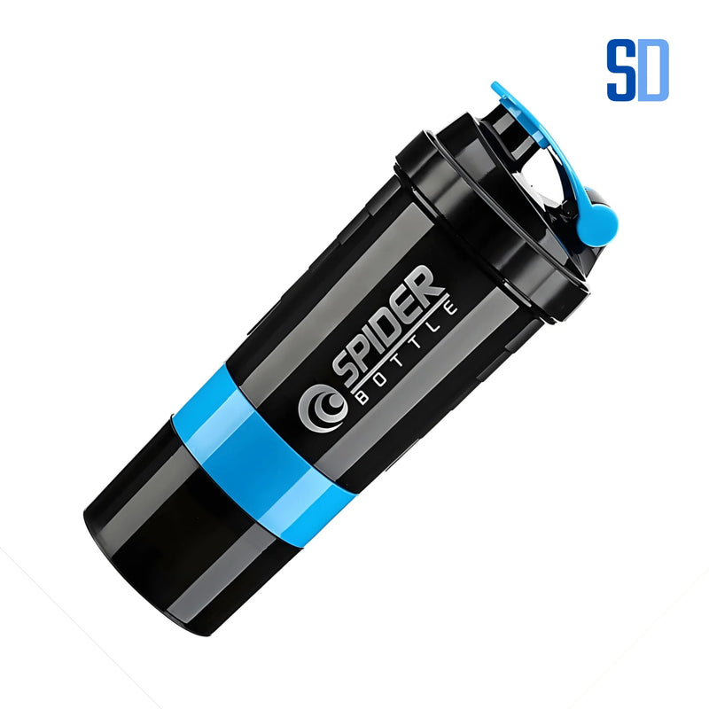 Garrafa Shaker 3 Camadas – Misture e Armazene com Praticidade