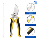 Tesoura de Poda Profissional em Aço Inox com Trava