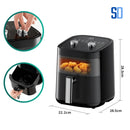 Air Fryer Compacta Onistek 3L – Antiaderente e Potente