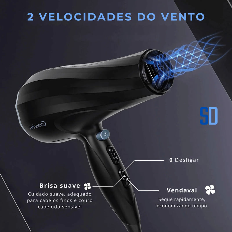 Secador de Cabelo Profissional 1900W – Potente e Compacto