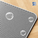 Tapete Duplo Antiderrapante para Areia de Gato – Grande e Lavável