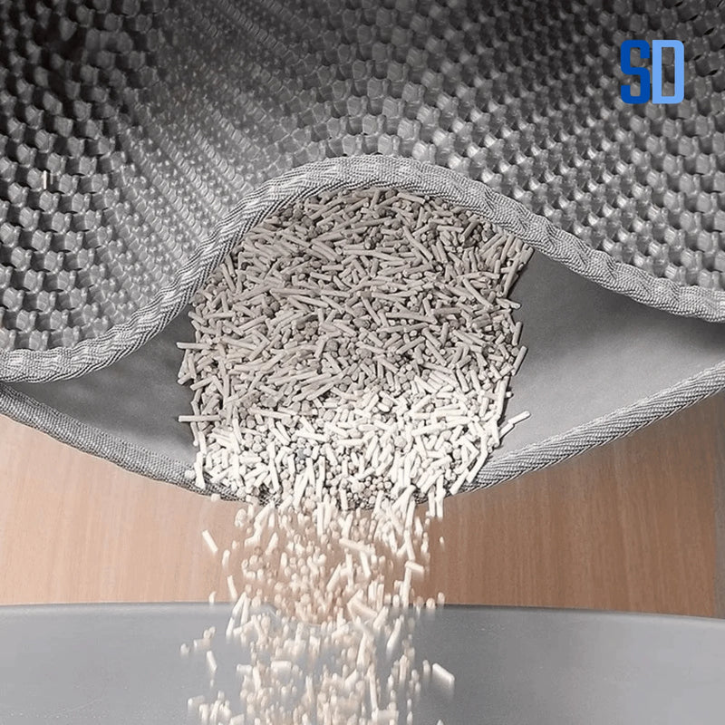 Tapete Duplo Antiderrapante para Areia de Gato – Grande e Lavável