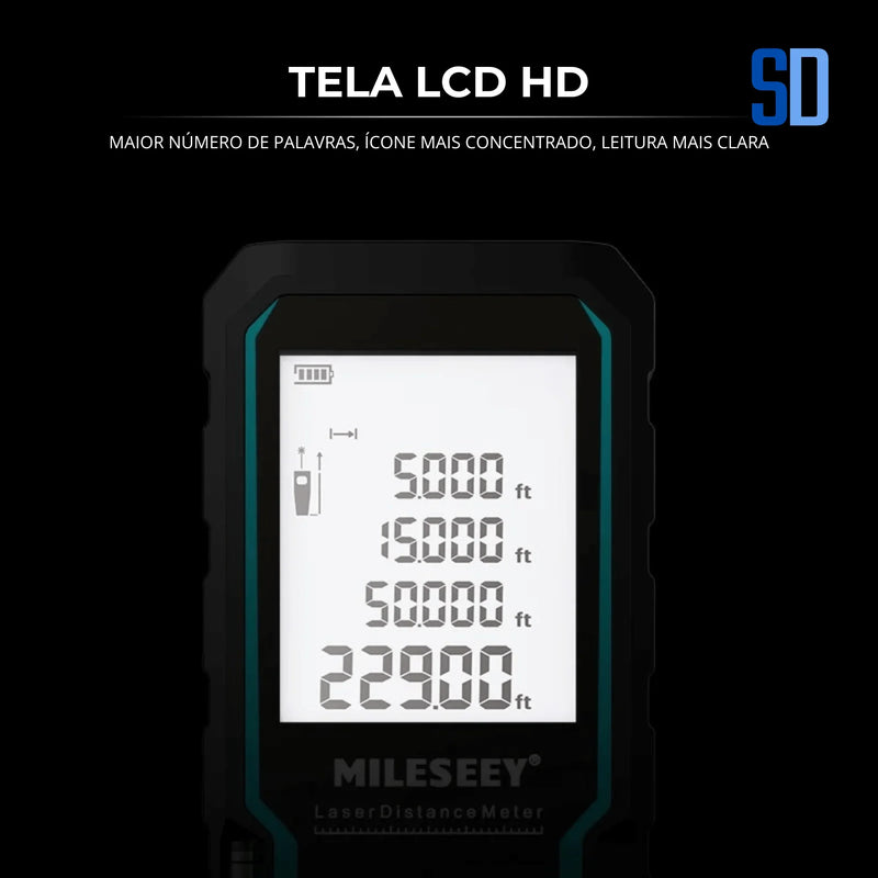 Telêmetro a Laser Mileseey – Trena Digital de Alta Precisão