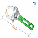 Chave Inglesa Ajustável 6" com Cabo Emborrachado e Escala a Laser