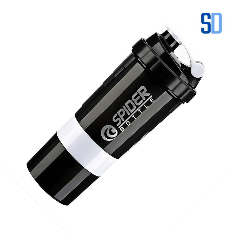 Garrafa Shaker 3 Camadas – Misture e Armazene com Praticidade