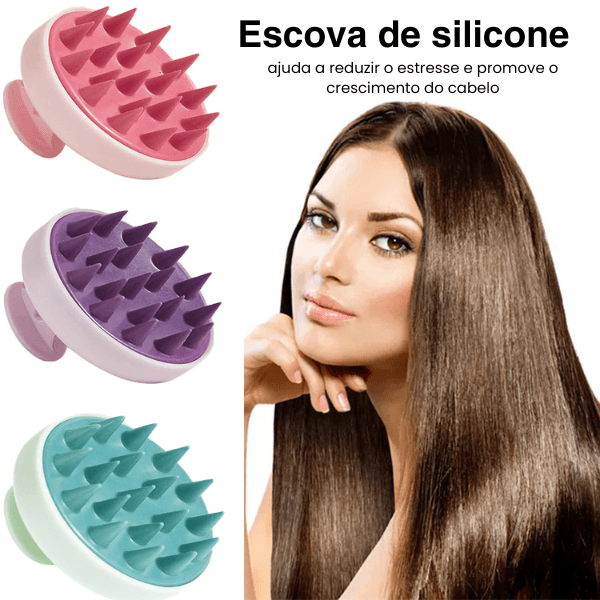 Escova de Lavar Cabelo de Silicone - Smart Deal