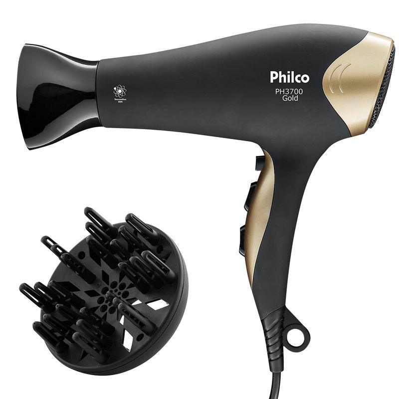 Secador de Cabelo Philco Gold com Bocal Difusor 127V - Smart Deal