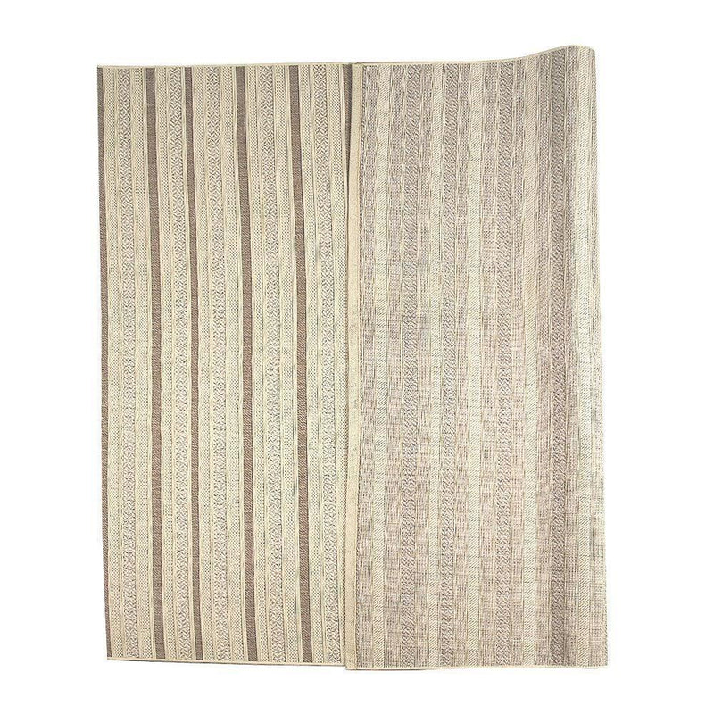 Tapete Para Quarto Ou Sala 1,40X2,00M Santorini - Natural listrado - Smart Deal